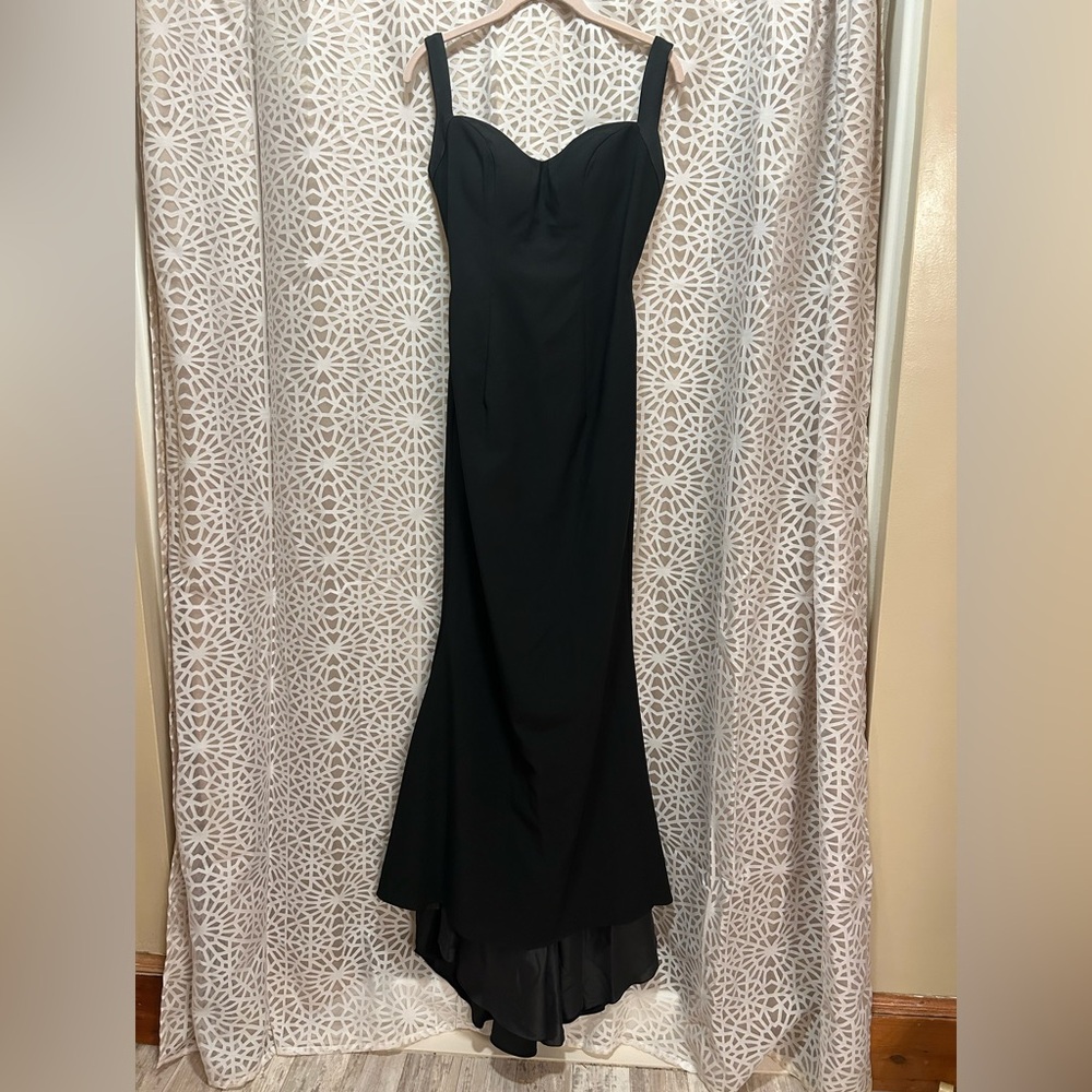 Morilee By Madeline Gardner Black Backless Dress With Bustle